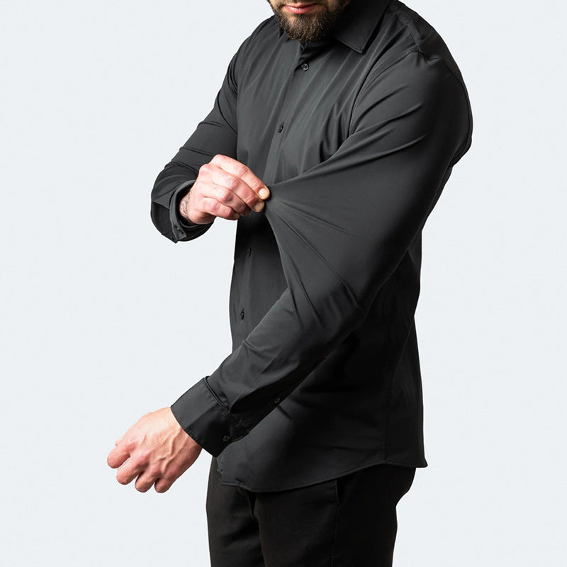 Chemise stretch pour homme | chemise facile d’entretien pour le travail et les voyages