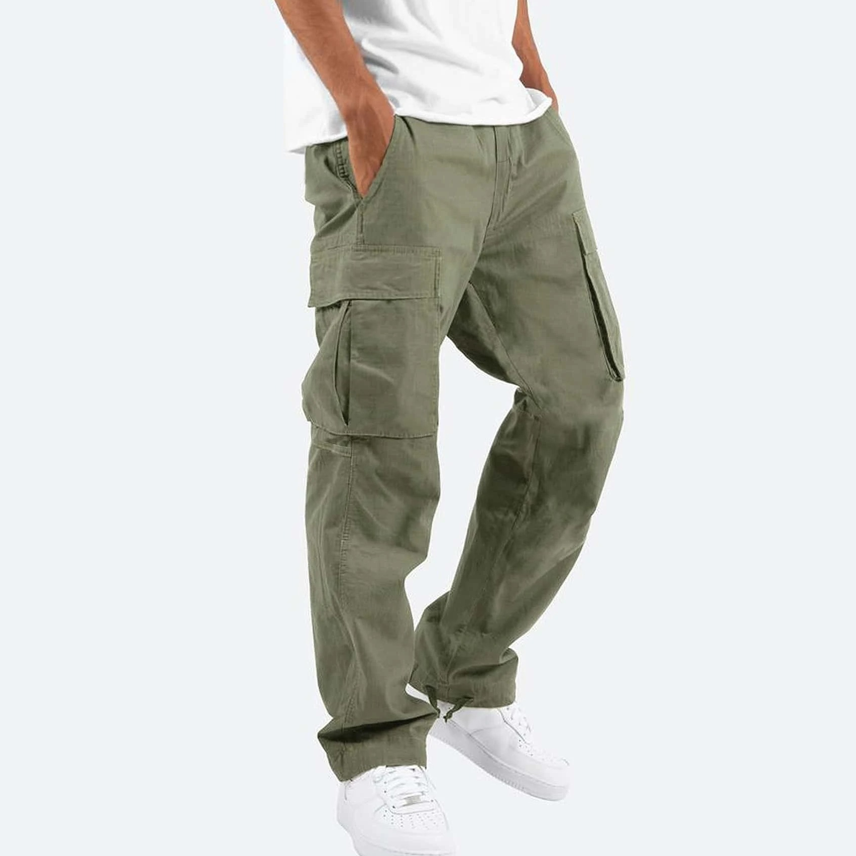 Pantalon Cargo Homme | Coupe Décontractée | Confort Quotidien | Poches Multiples | Mi-Saison