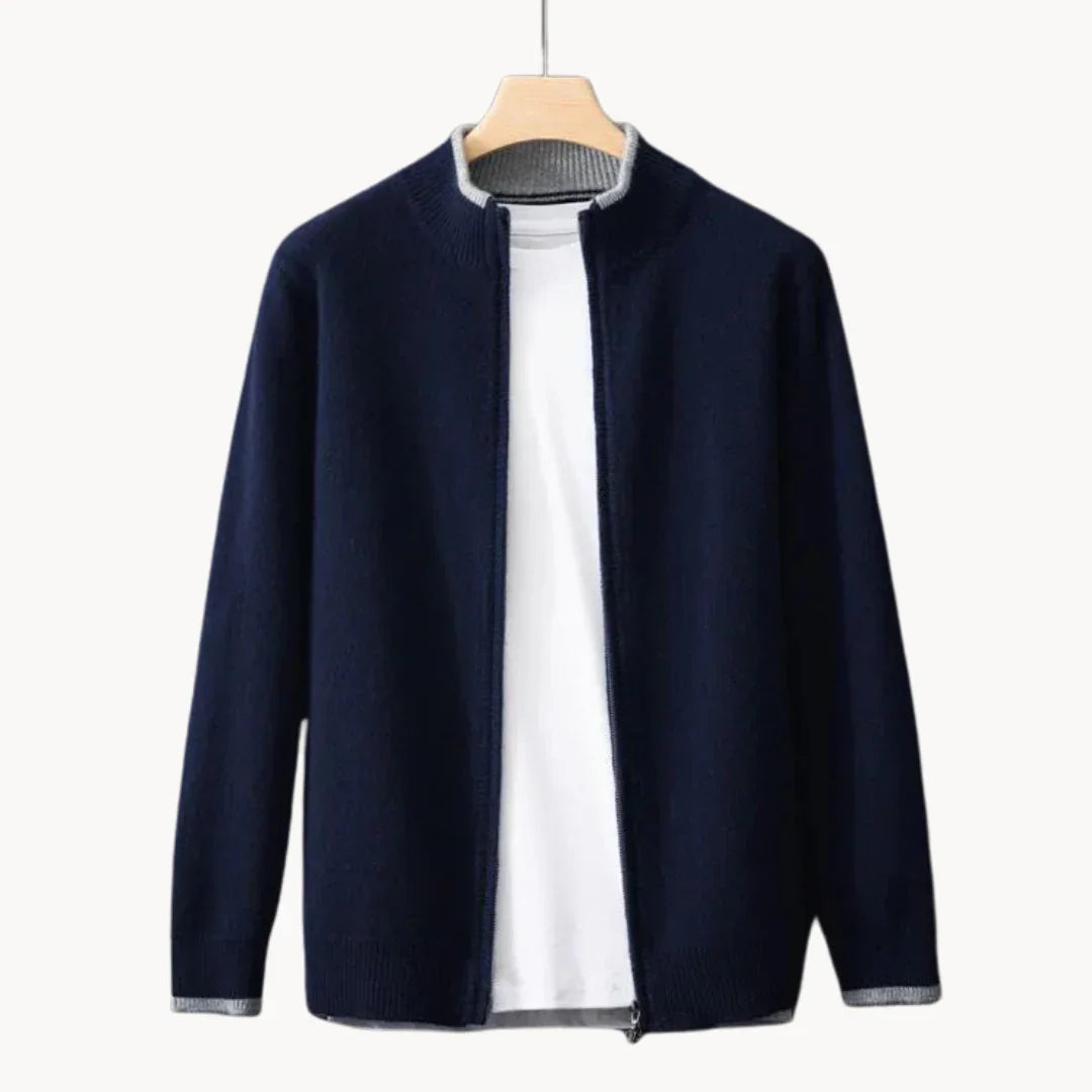 Kingston | Luxuriöse Merino-Weichheit Herren Zip-Pullover