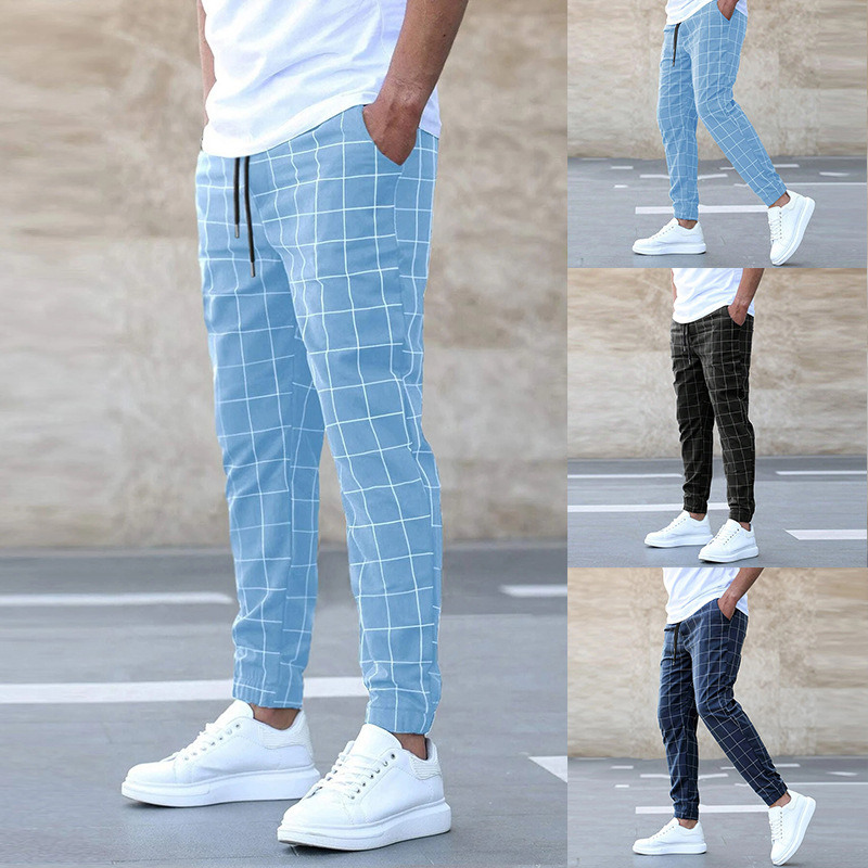 Pantalon De Jogging Homme À Carreaux | Confort Quotidien | Coupe Décontractée | Poches Fonctionnelles