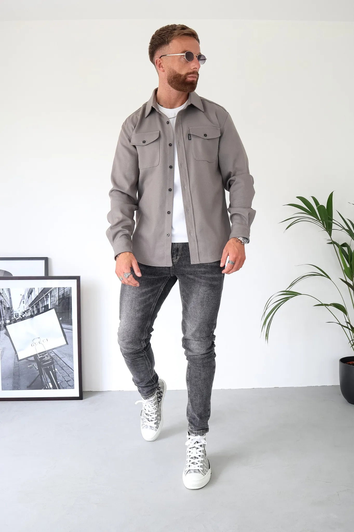 Veste chemise homme à coupe droite – disponible en plusieurs coloris