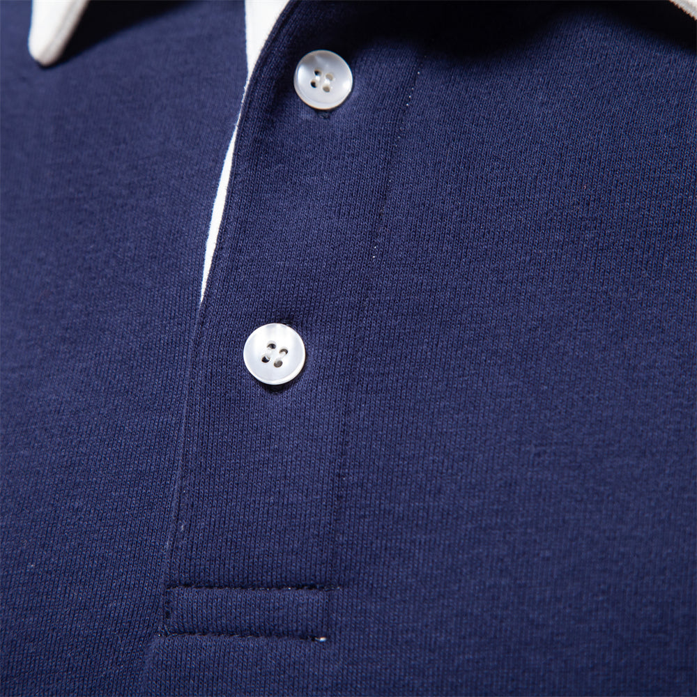 Polo Homme À Manches Longues Et Col Classique | Haut Doux Et Élégant Pour Le Quotidien