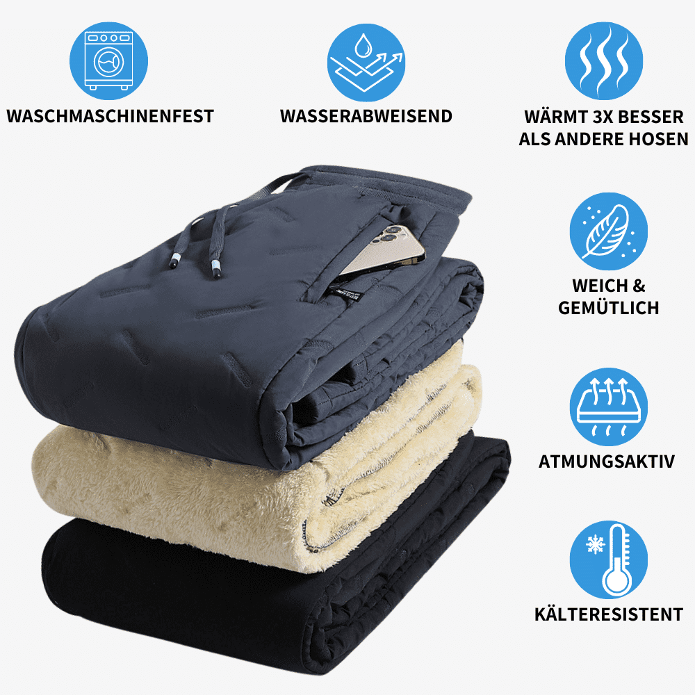 Pantalon thermique unisexe | Déperlant avec doublure isolante | Confort chaud pour l’hiver et activités extérieures