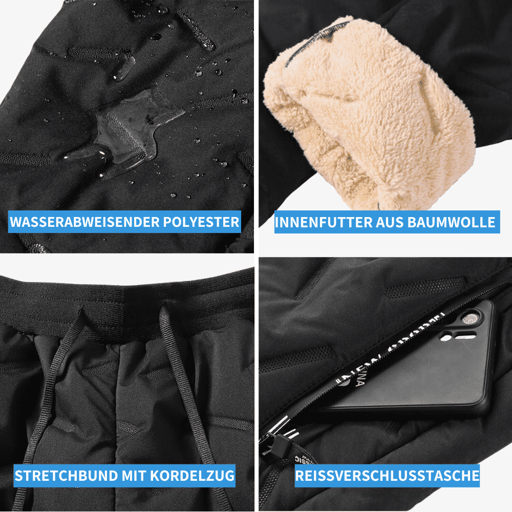 Pantalon thermique unisexe | Déperlant avec doublure isolante | Confort chaud pour l’hiver et activités extérieures