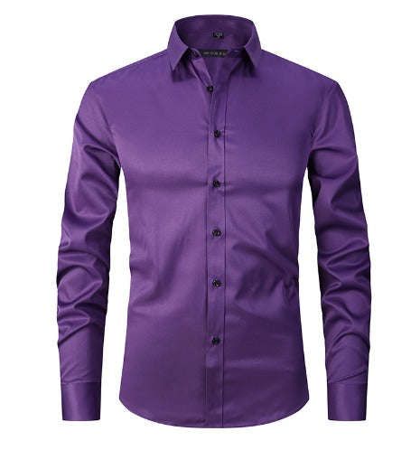 Chemise stretch pour homme | chemise facile d’entretien pour le travail et les voyages