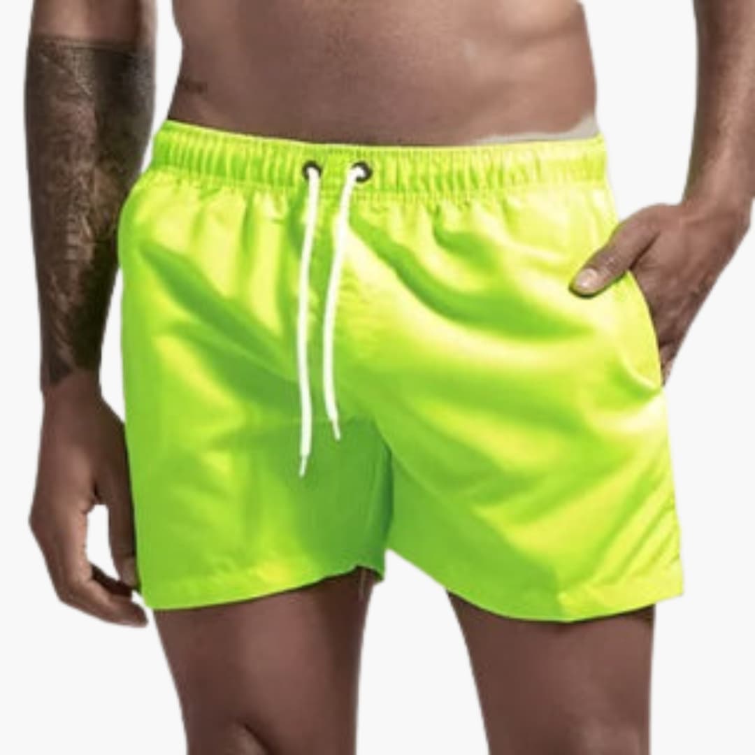 Short de bain homme en polyester à séchage rapide avec doublure en maille