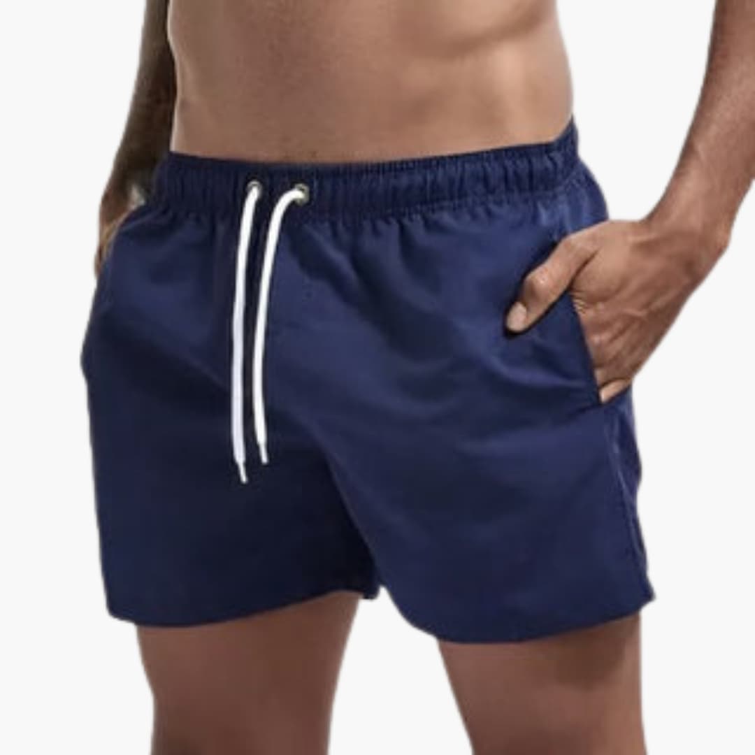Short de bain homme en polyester à séchage rapide avec doublure en maille