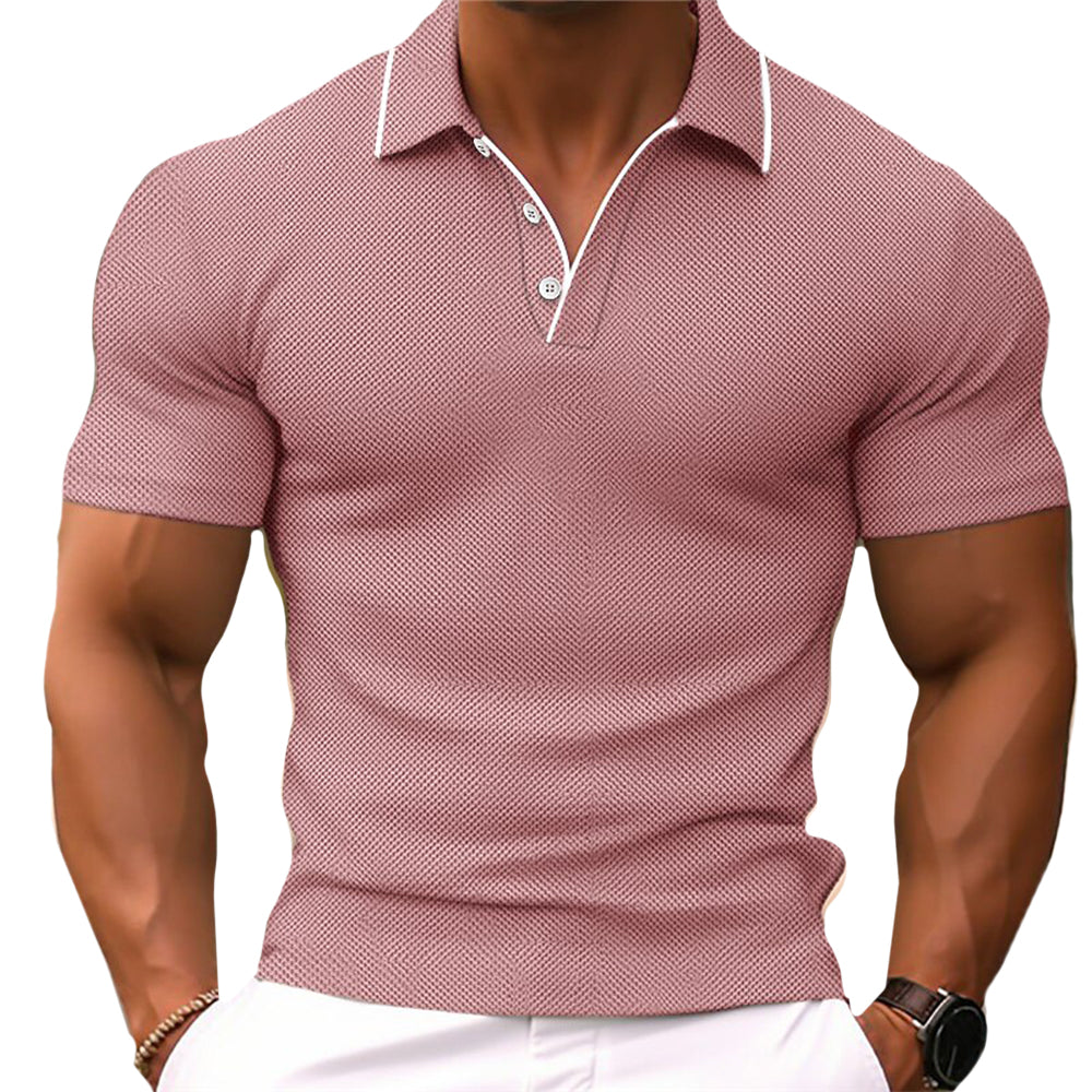 Polo homme Edward Agustus en maille respirante, manches courtes