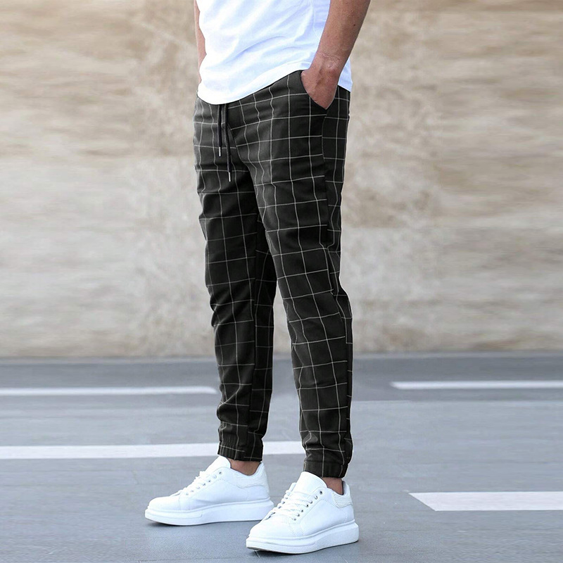 Pantalon De Jogging Homme À Carreaux | Confort Quotidien | Coupe Décontractée | Poches Fonctionnelles