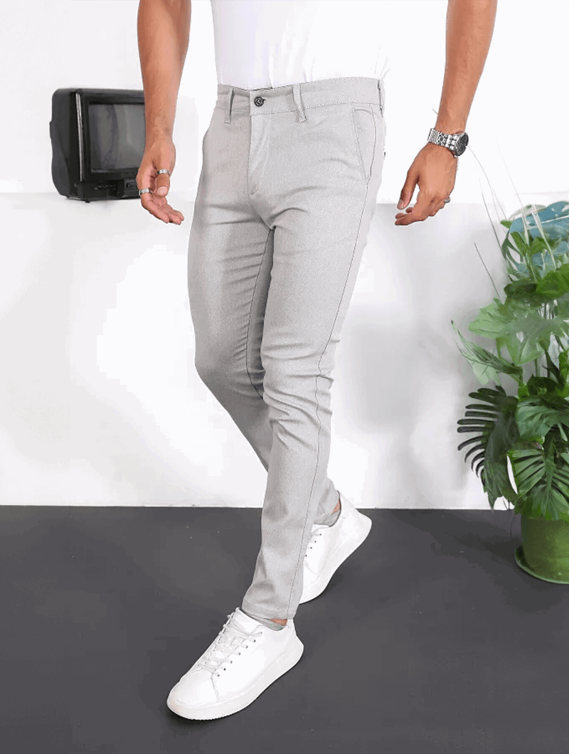 Pantalon homme stretch | Coupe droite légère et respirante | Confort quotidien, poches latérales