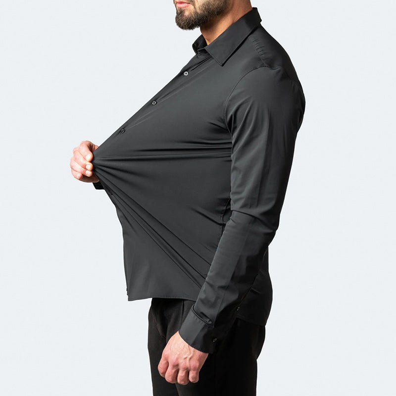 Chemise stretch pour homme | chemise facile d’entretien pour le travail et les voyages