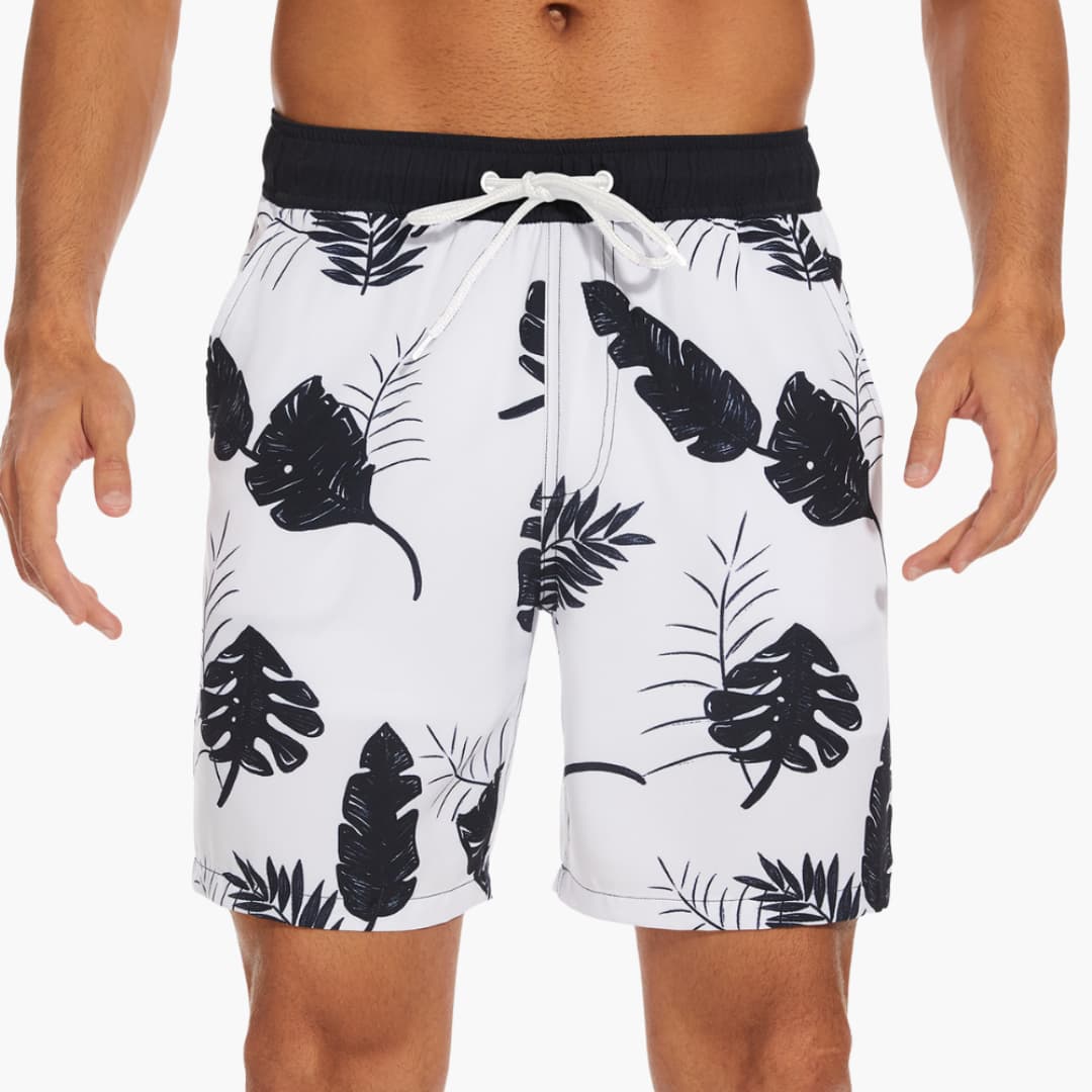 Short de bain homme en polyester léger à séchage rapide avec doublure en maille