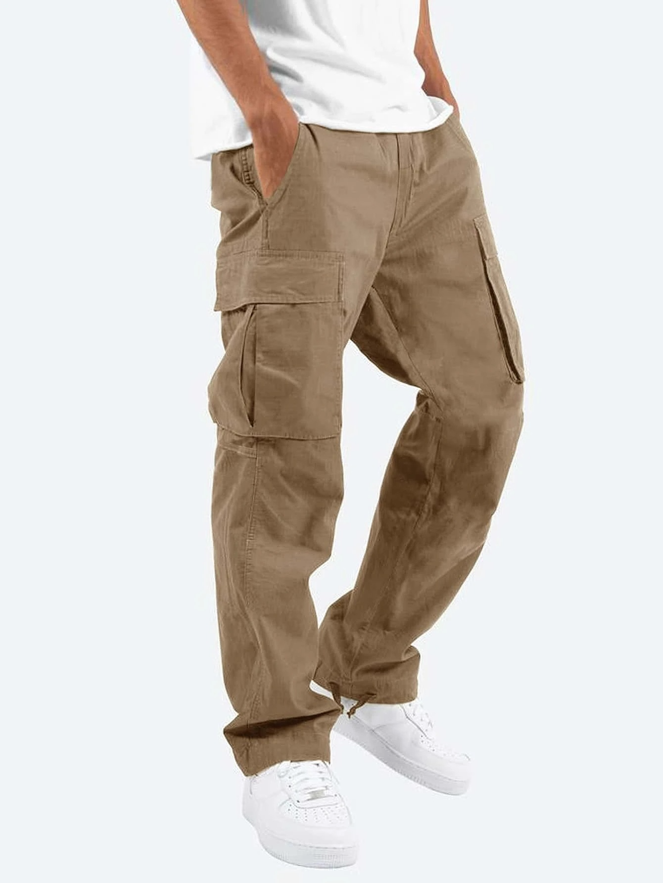 Pantalon Cargo Homme | Coupe Décontractée | Confort Quotidien | Poches Multiples | Mi-Saison