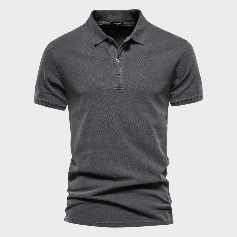 Polo homme manches courtes | Col classique, patte boutonnée discrète | Coupe standard, coloris unis, tailles S à 2XL
