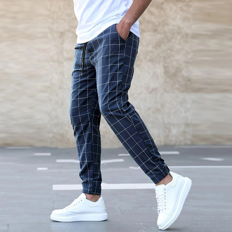 Pantalon De Jogging Homme À Carreaux | Confort Quotidien | Coupe Décontractée | Poches Fonctionnelles