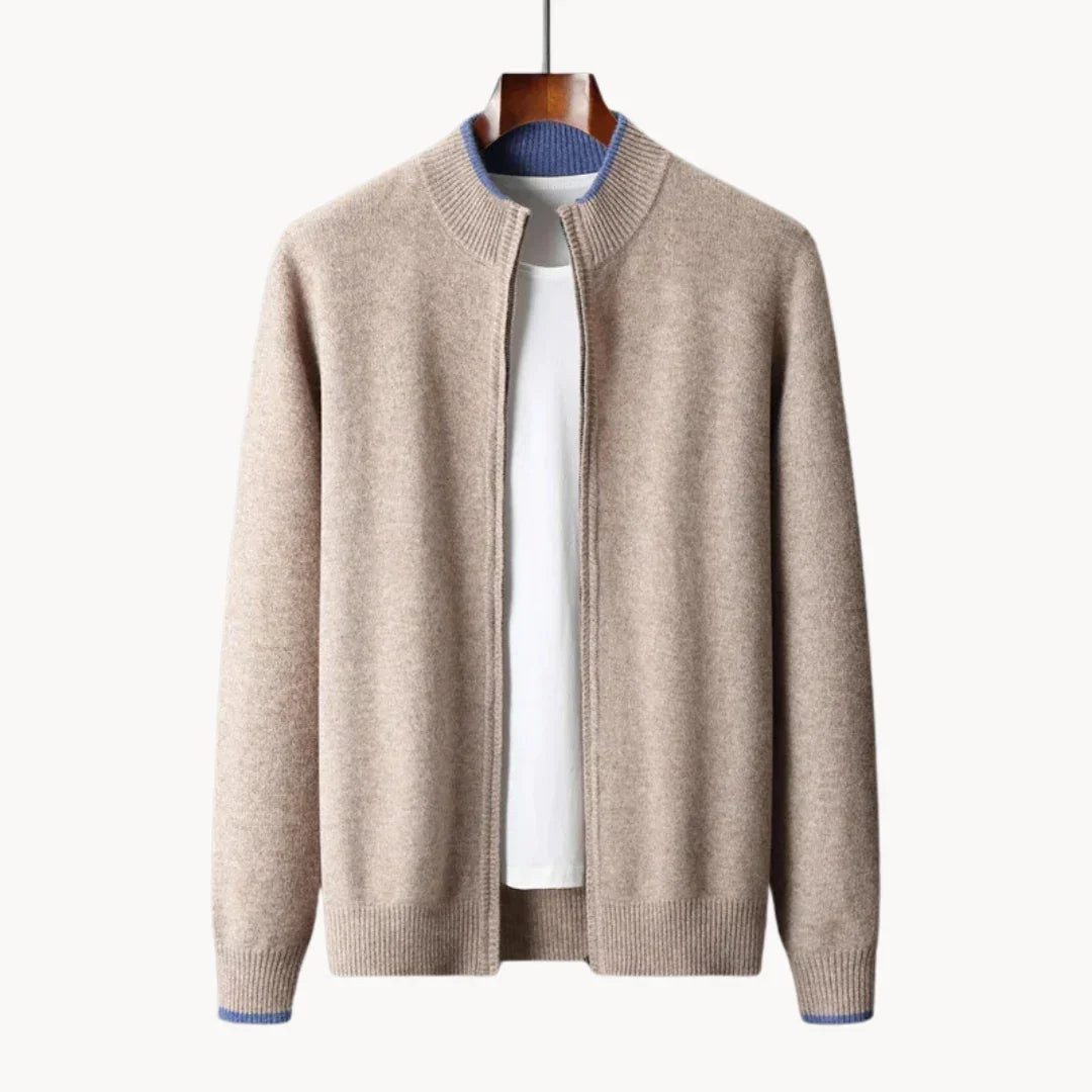 Kingston | Luxuriöse Merino-Weichheit Herren Zip-Pullover