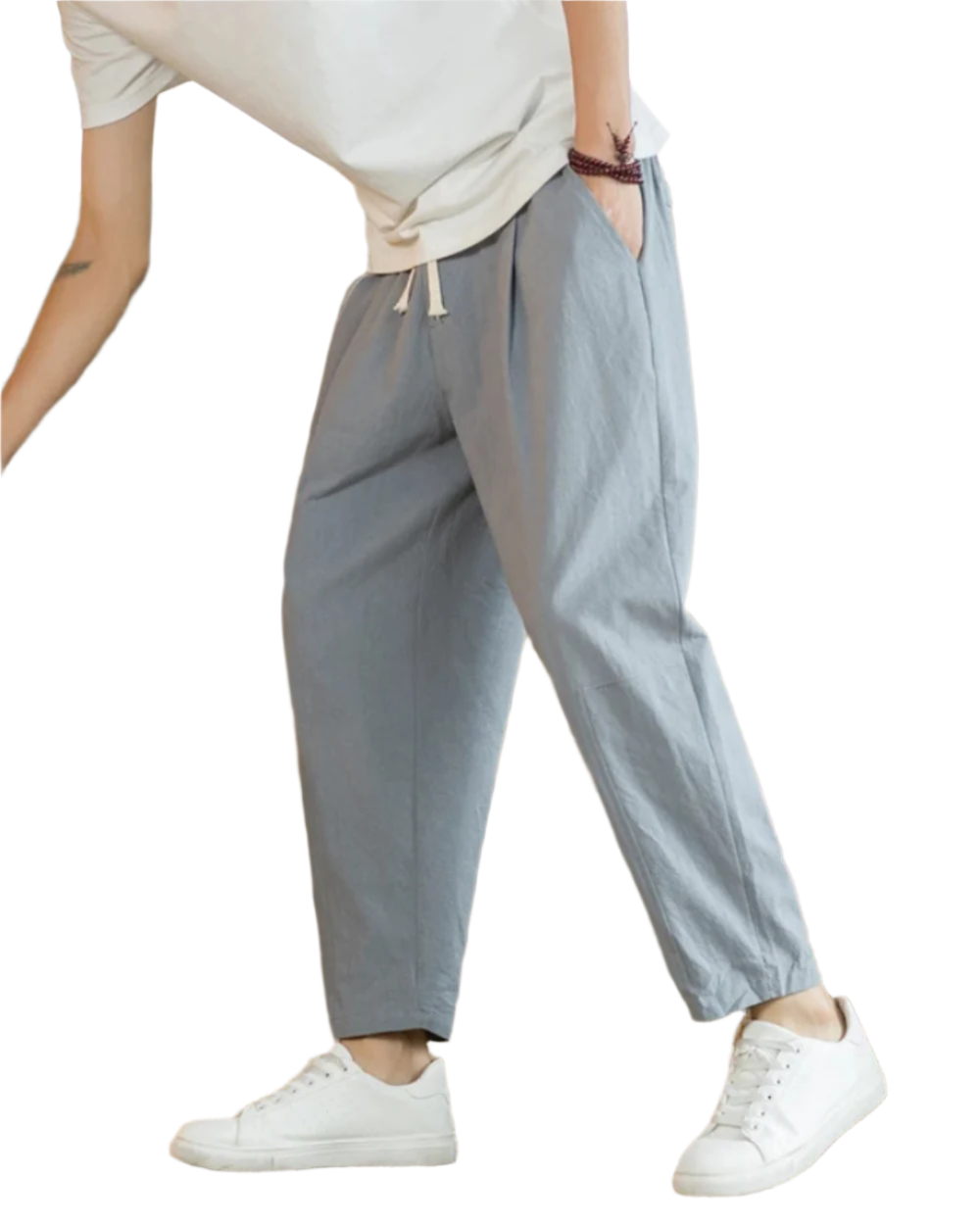 Pantalon homme coupe droite ajustée | Poches latérales et arrière | Confort respirant toute l’année
