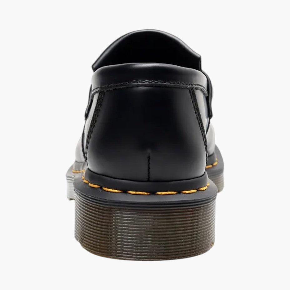 Mocassins en cuir noir pour homme avec glands
