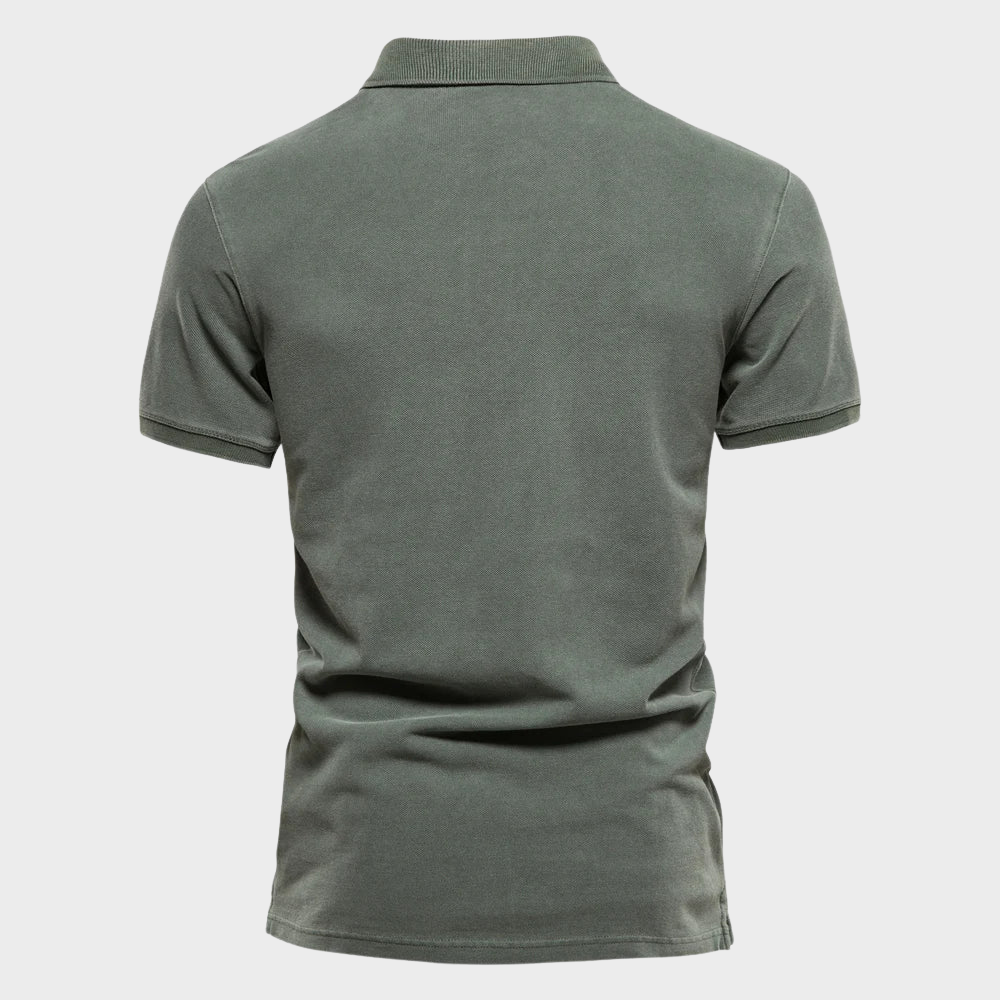 Polo homme manches courtes | Col classique, patte boutonnée discrète | Coupe standard, coloris unis, tailles S à 2XL
