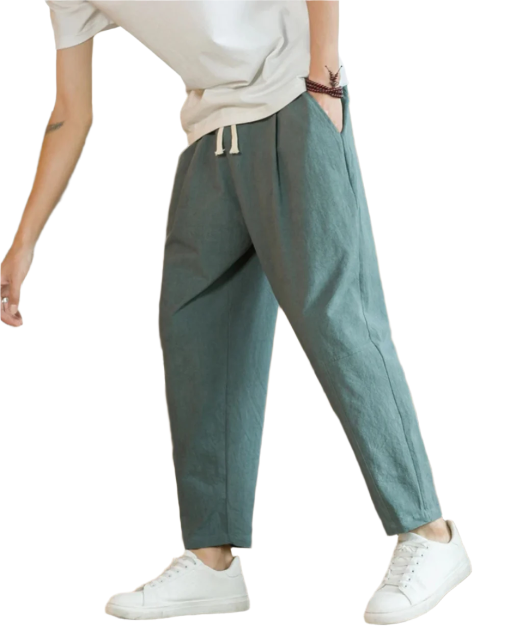 Pantalon homme coupe droite ajustée | Poches latérales et arrière | Confort respirant toute l’année
