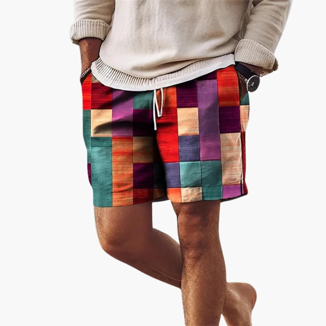 Short de Bain Homme Polyester Séchage Rapide Taille Élastique