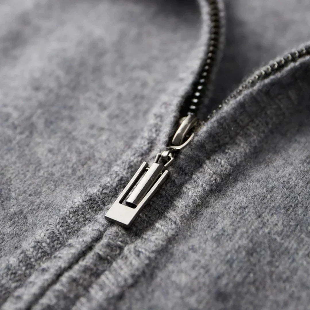 Kingston | Luxuriöse Merino-Weichheit Herren Zip-Pullover