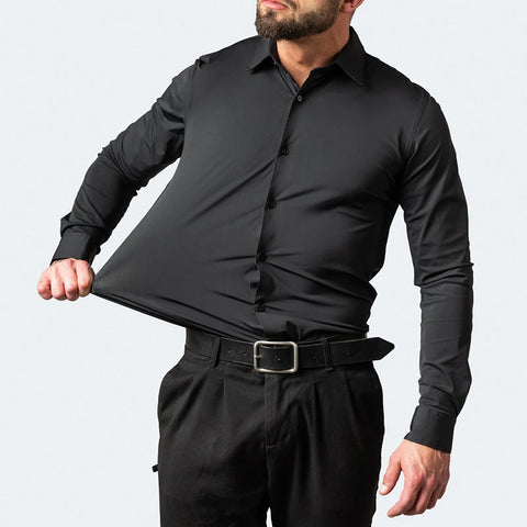 Chemise stretch pour homme | chemise facile d’entretien pour le travail et les voyages