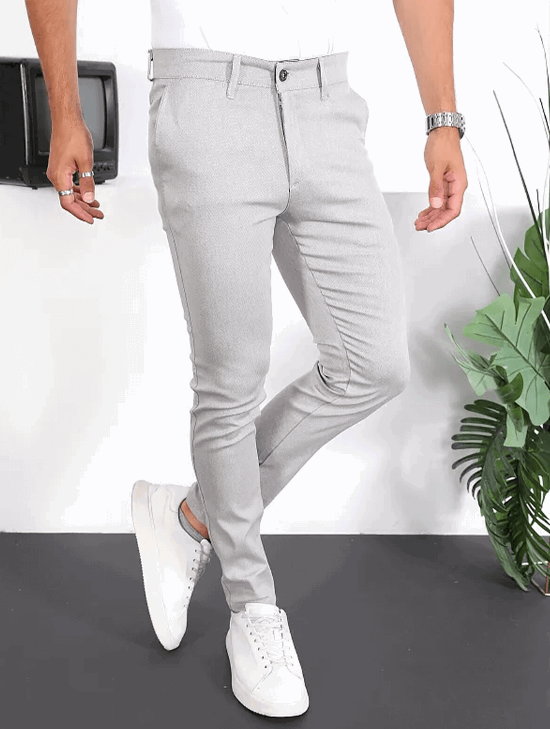 Pantalon homme stretch | Coupe droite légère et respirante | Confort quotidien, poches latérales