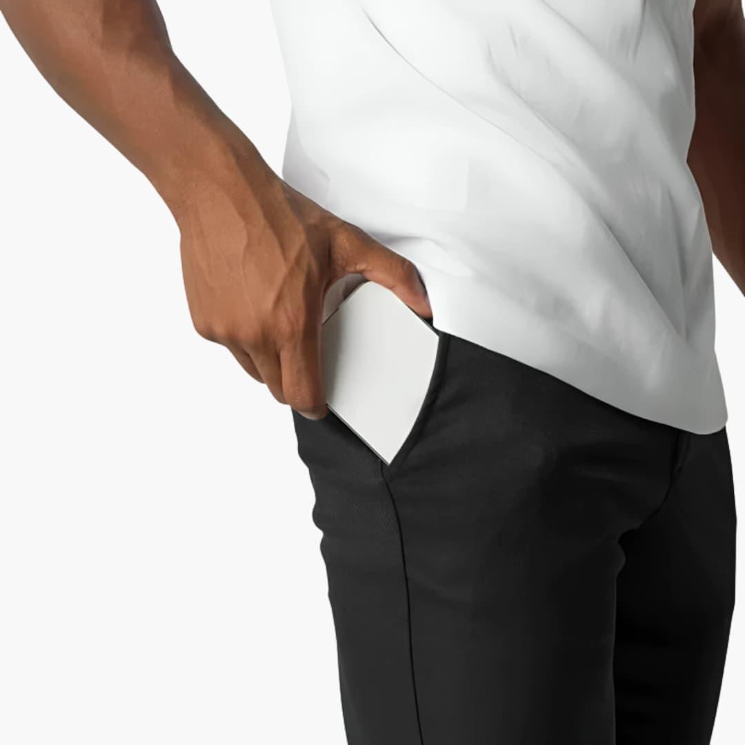 Pantalon chino homme stretch coupe ajustée taille moyenne poches obliques