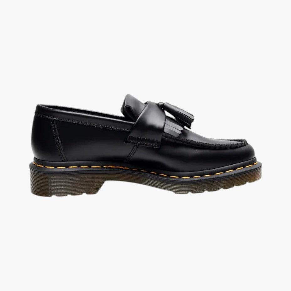 Mocassins en cuir noir pour homme avec glands