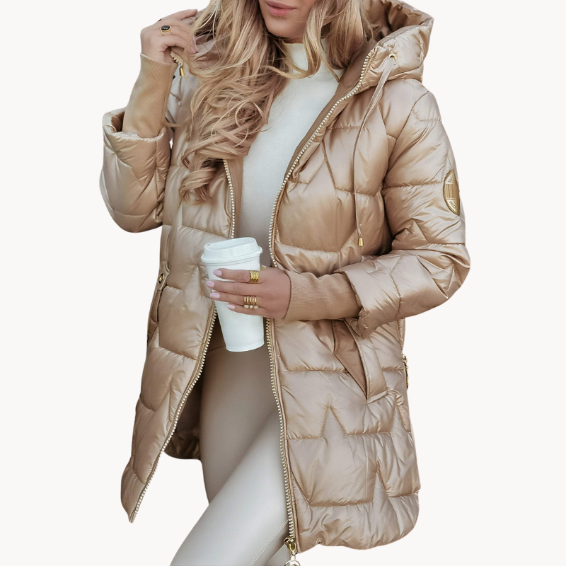 Veste Femme à Capuche Élégante | Manteau Mi-Saison Chaud et Confortable