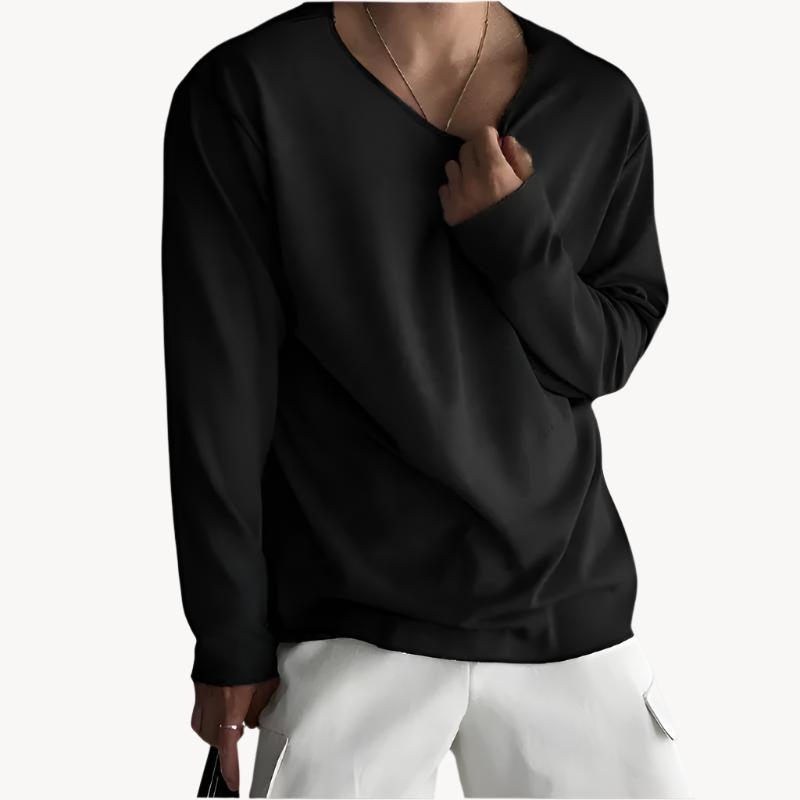 T shirt homme manches longues | Coupe épurée respirante | Style casual chic, plusieurs coloris