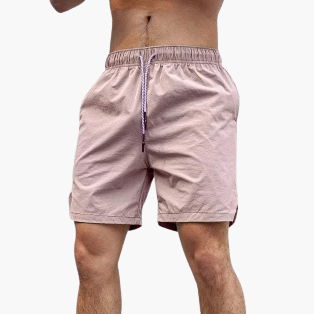 Short de bain séchage rapide avec cordon ajustable pour homme