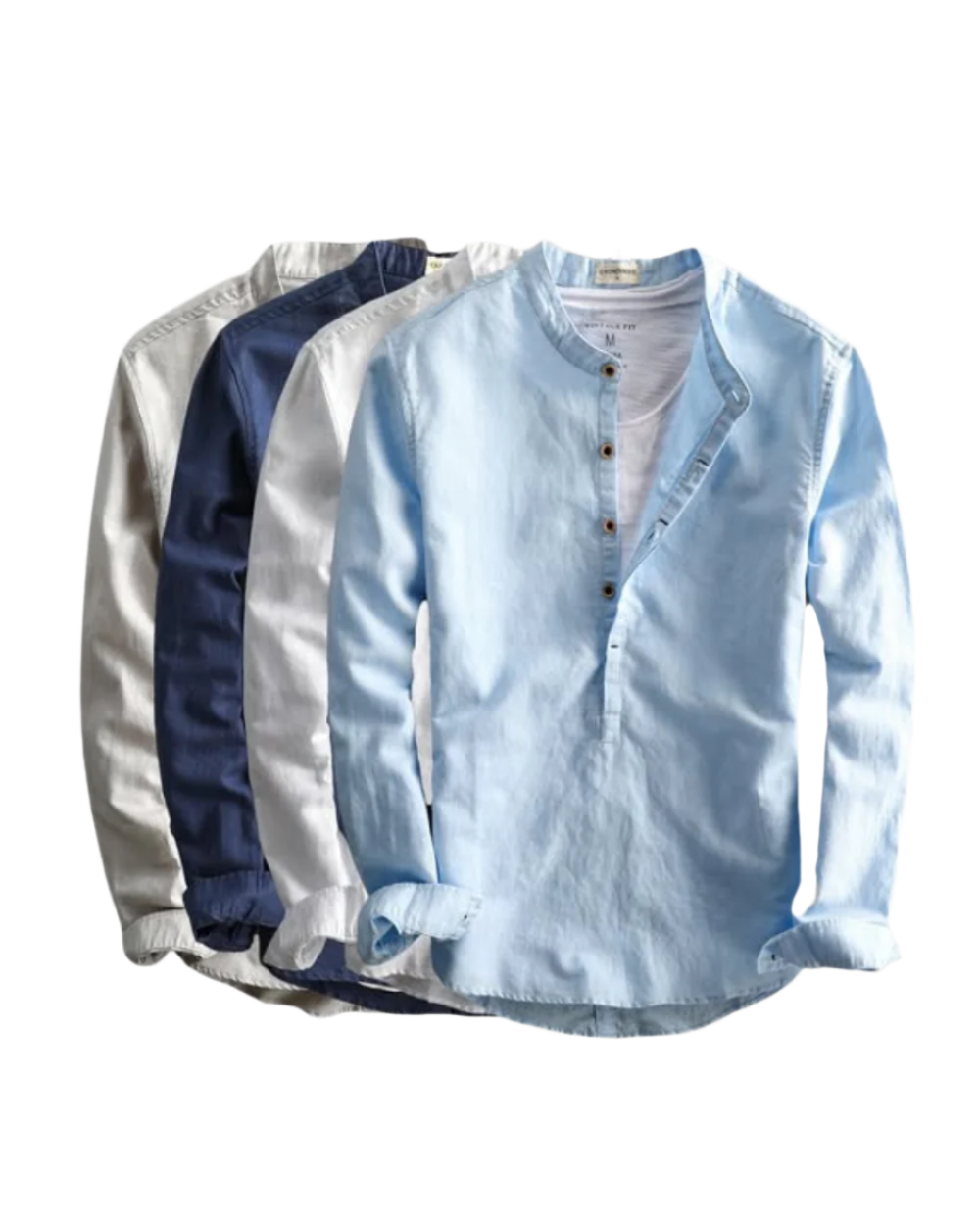 Chemise homme manches longues | Coupe ajustée, col classique | Boutonnage intégral, style polyvalent
