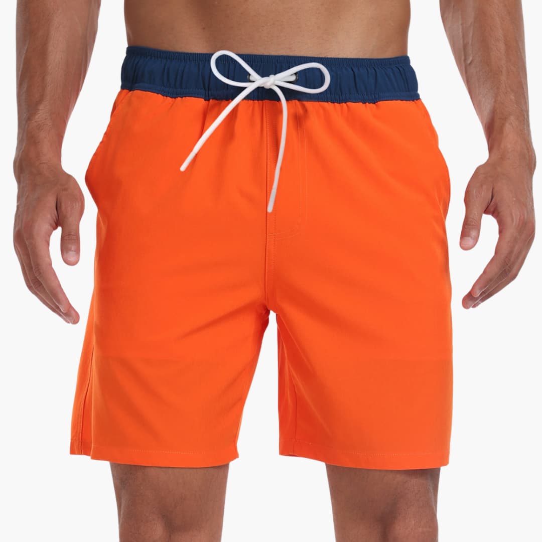 Short de bain homme en polyester léger à séchage rapide avec doublure en maille