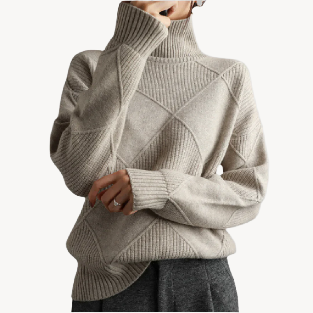 Pull Col Roulé Femme Élégance Intemporelle | Chaleur Douillette Hiver