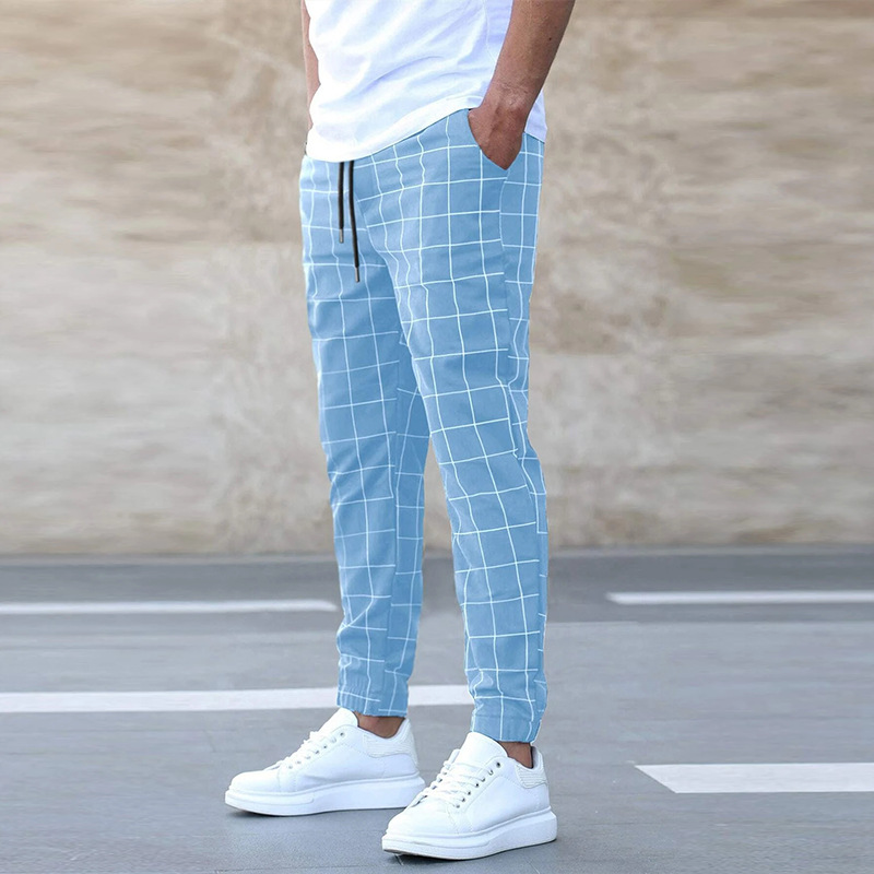 Pantalon De Jogging Homme À Carreaux | Confort Quotidien | Coupe Décontractée | Poches Fonctionnelles
