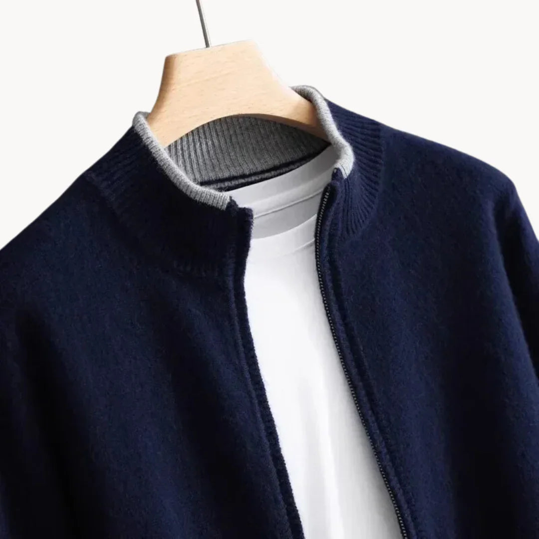 Kingston | Luxuriöse Merino-Weichheit Herren Zip-Pullover