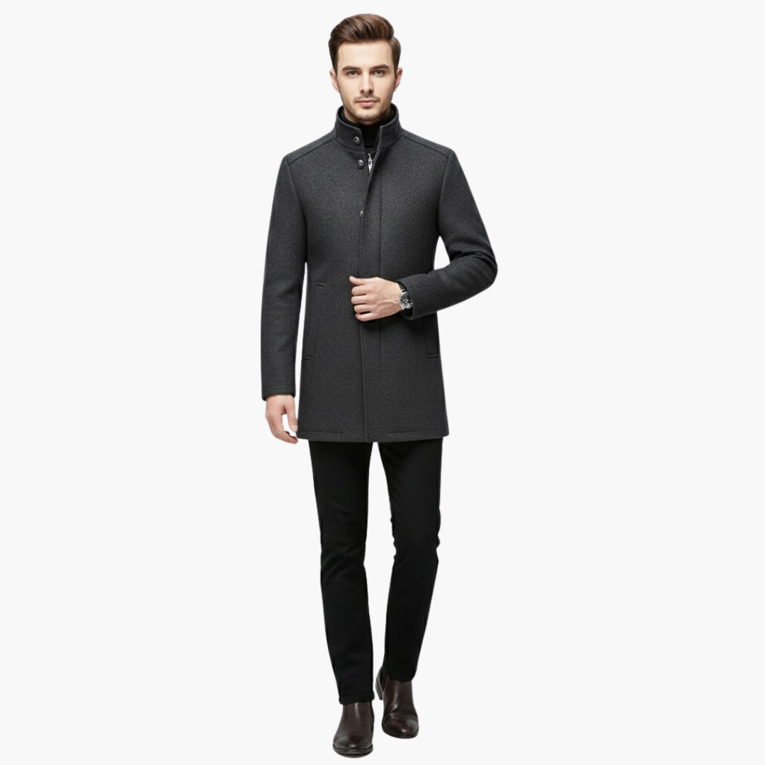 Manteau homme avec col montant et doublure matelassée