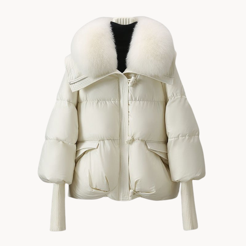 Doudoune femme col en fausse fourrure | Chaude et matelassée, coupe confortable | Style élégant, plusieurs coloris