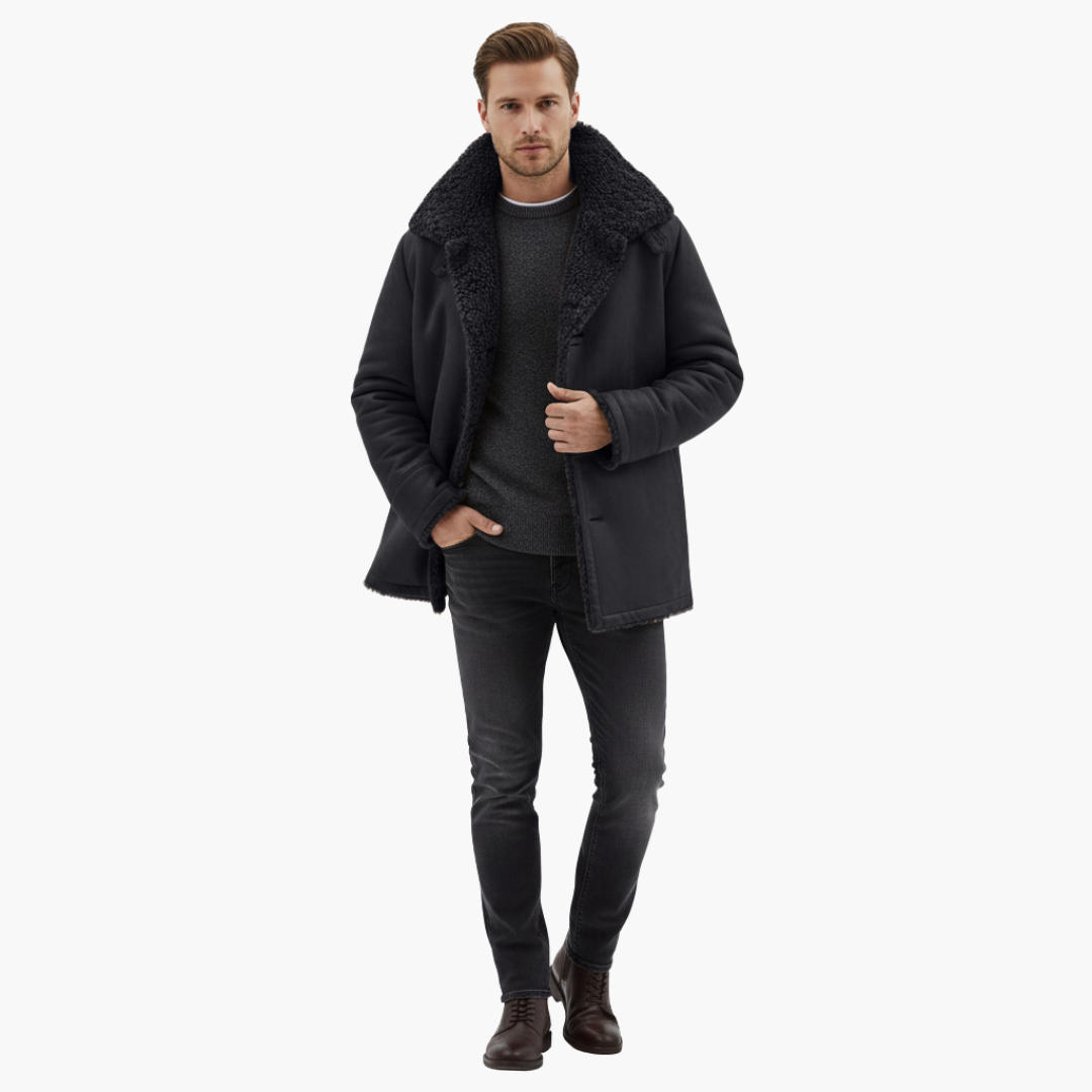 Veste d’hiver pour homme avec large col