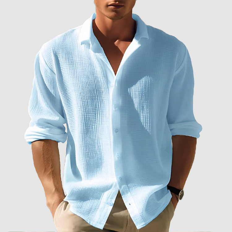 chemise pour homme à manches longues style button-down