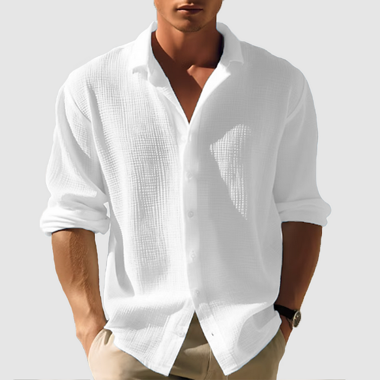 chemise pour homme à manches longues style button-down