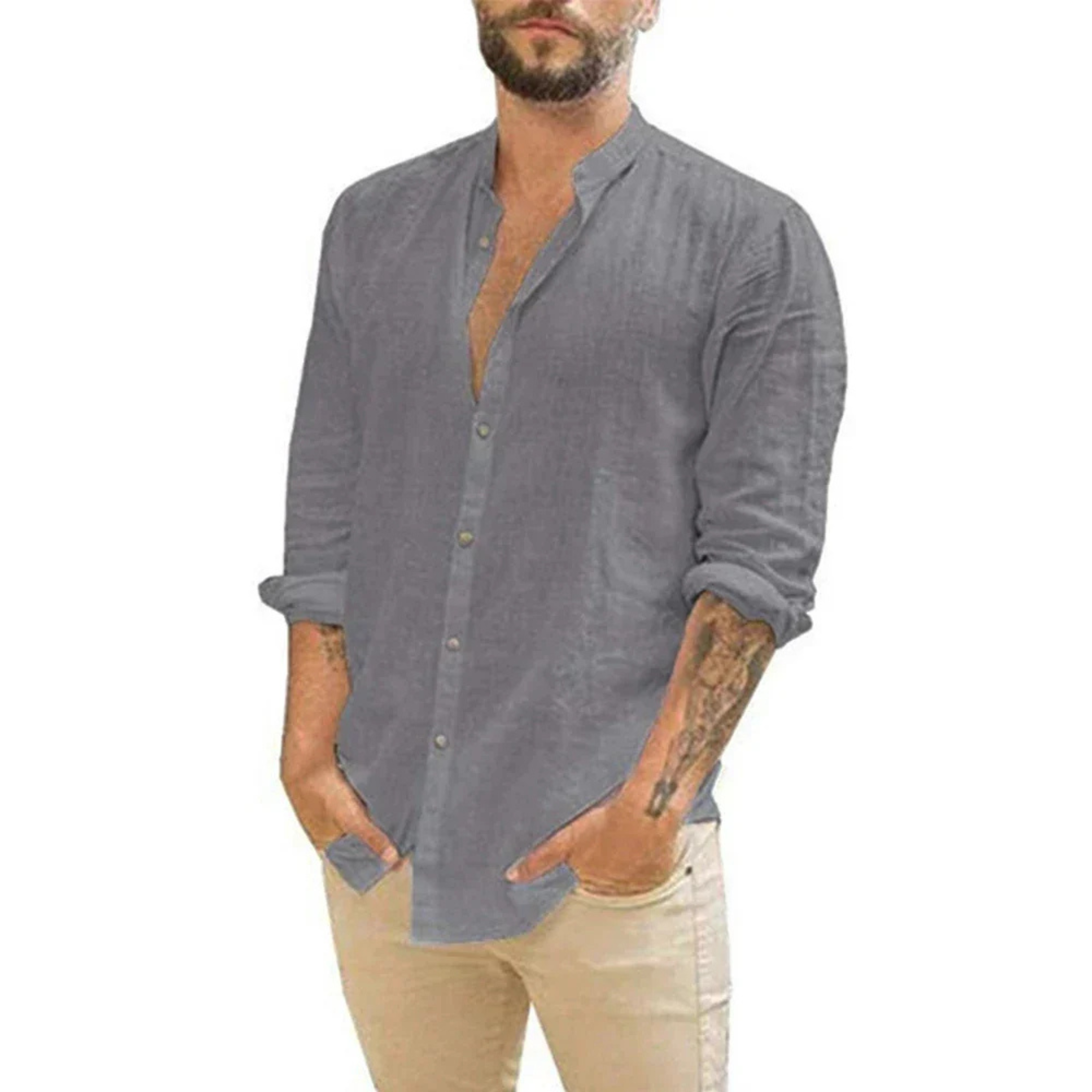 Chemise homme | coupe ample, tissu respirant et col classique