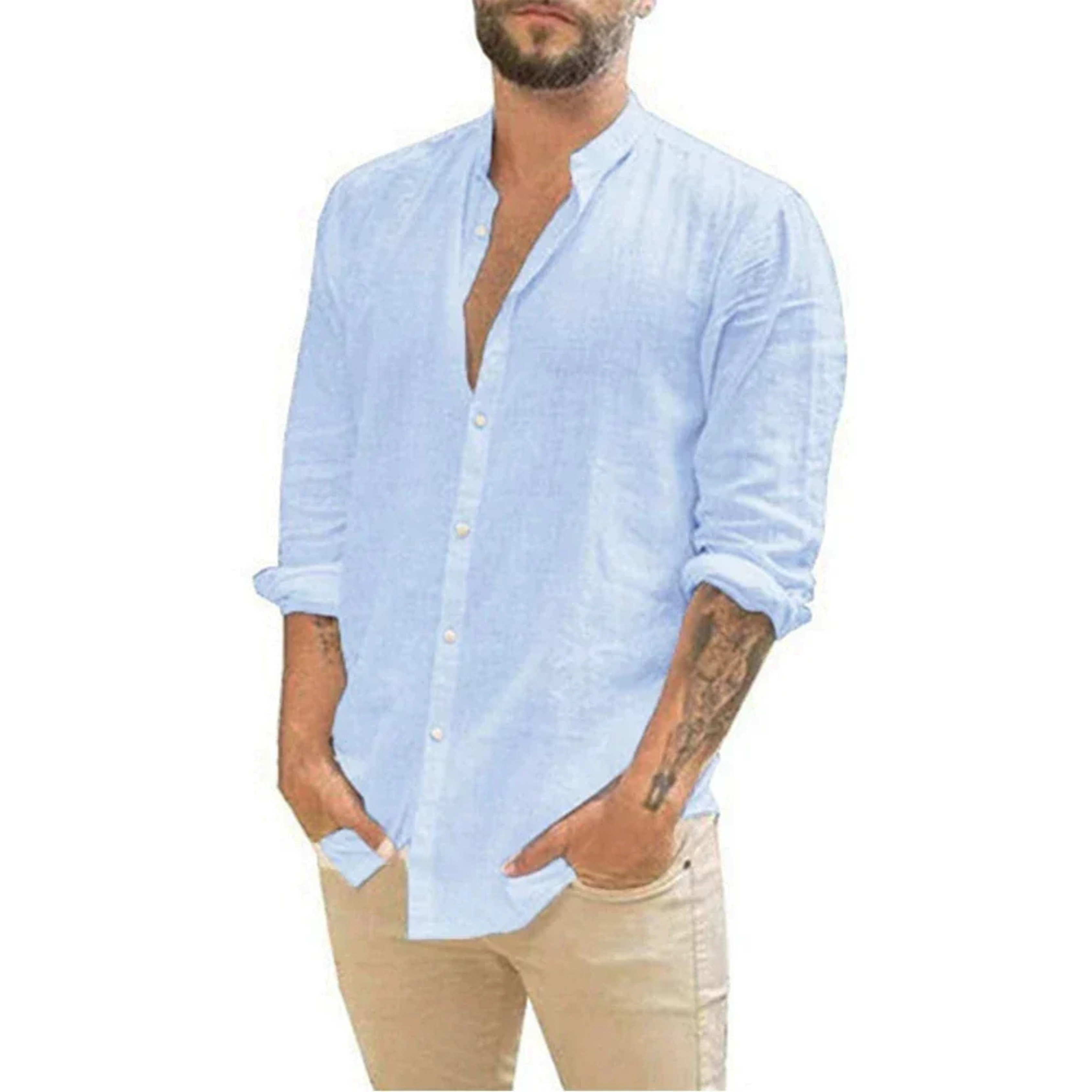 Chemise homme | coupe ample, tissu respirant et col classique