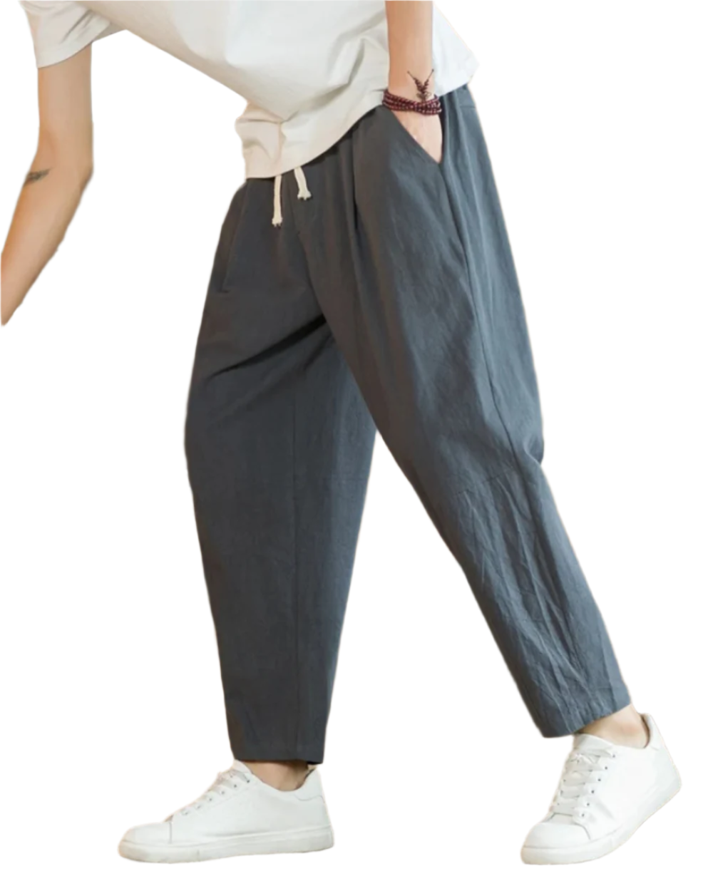 Pantalon homme coupe droite ajustée | Poches latérales et arrière | Confort respirant toute l’année