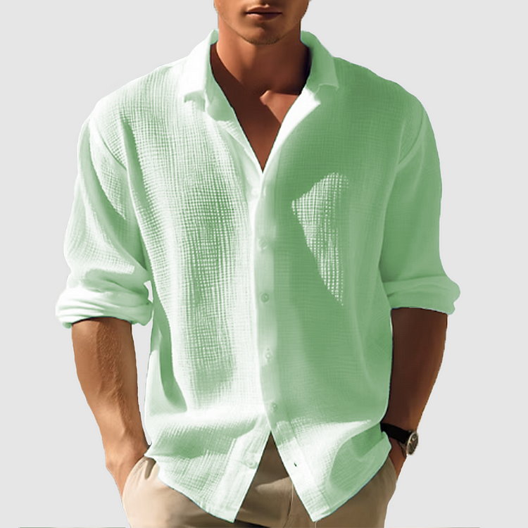 chemise pour homme à manches longues style button-down