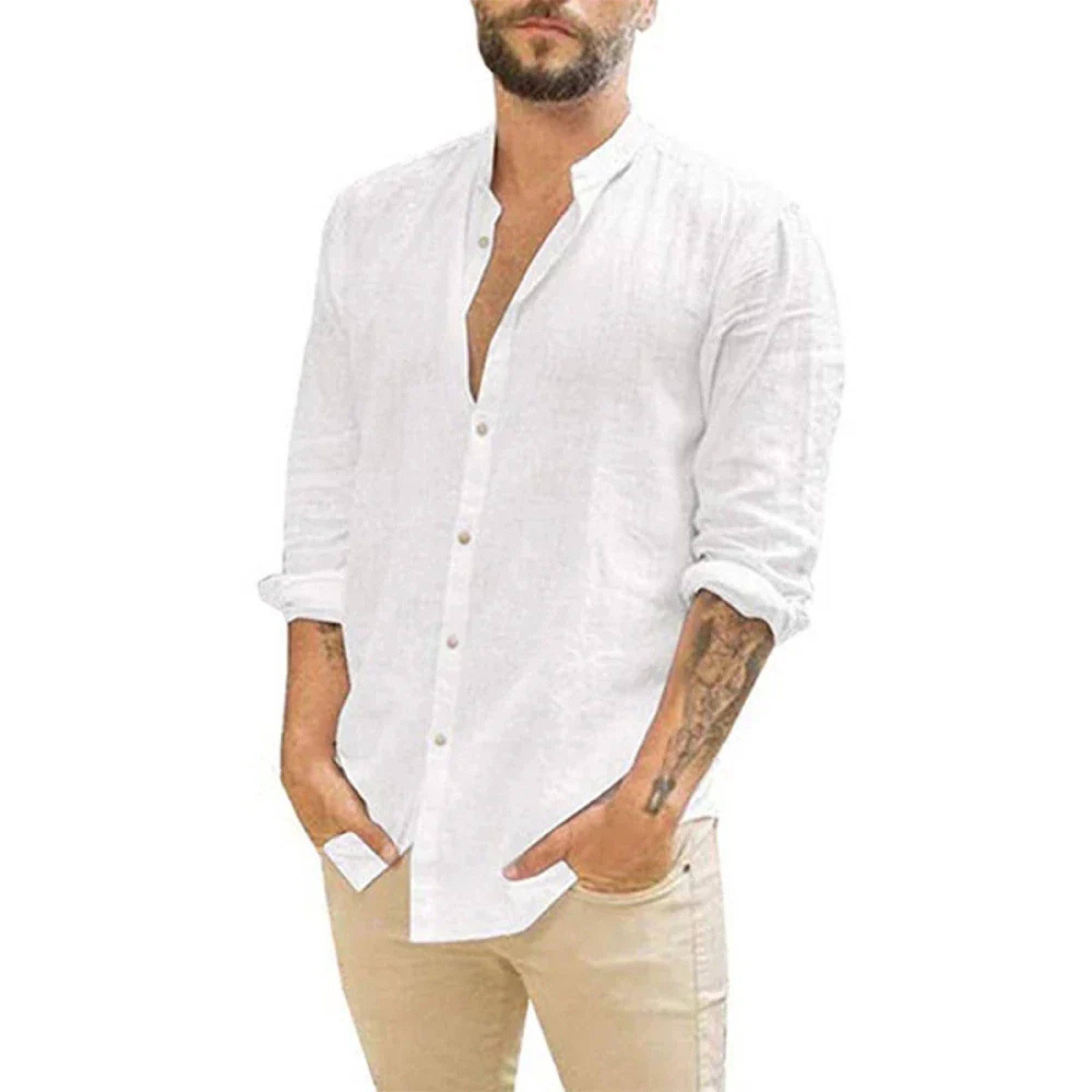 Chemise homme | coupe ample, tissu respirant et col classique