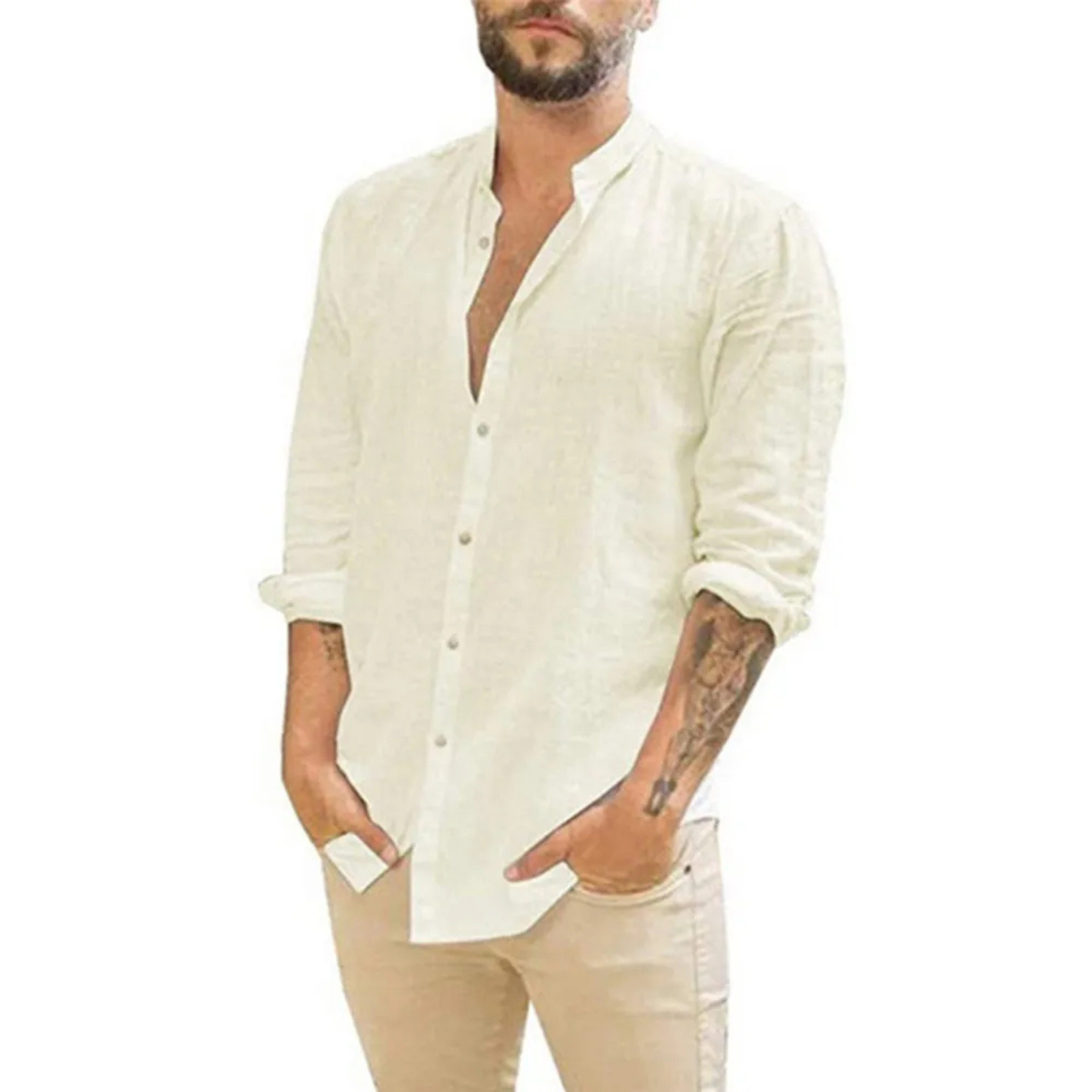 Chemise homme | coupe ample, tissu respirant et col classique