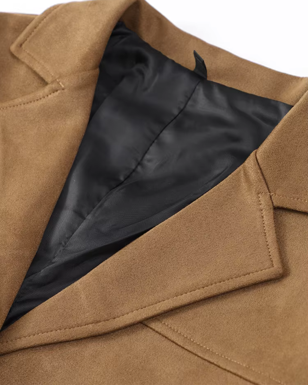 Blazer femme camel | Coupe droite élégante | Mi-saison, style chic décontracté